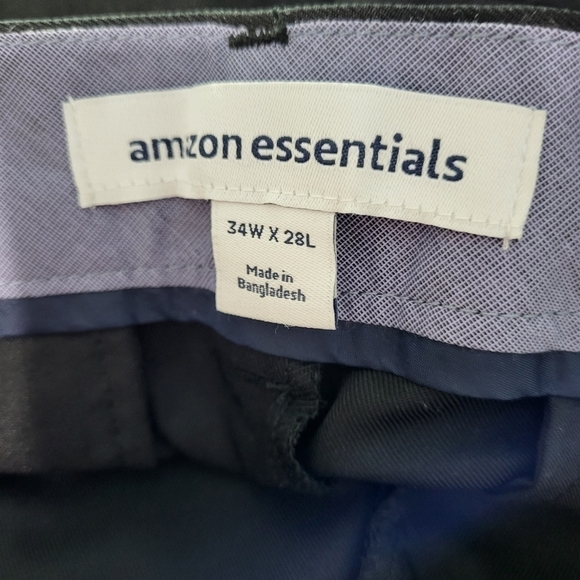 Amazon Essentials Men's Slim-Fit Black Chino Pant Size 34W28L - Picture 5 of 11